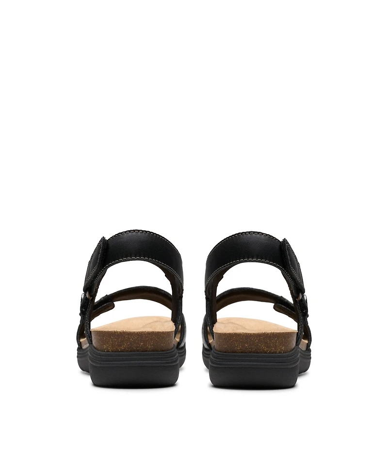 Clarks Collection Women's April Clover Riptape Flat Sandals