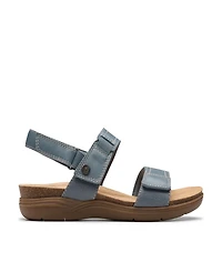 Clarks Collection Women's April Clover Riptape Flat Sandals