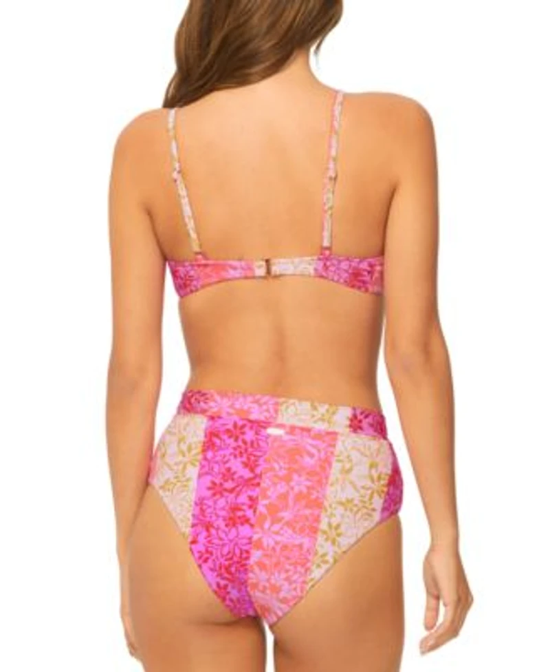 Raisins Juniors Twisty Bikini Top Tropics High Rise Bikini Bottoms