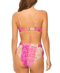 Raisins Juniors Twisty Bikini Top Tropics High Rise Bikini Bottoms