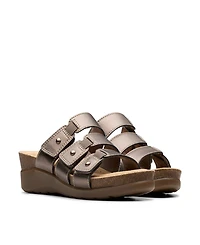 Clarks Collection Women's Calenne Lily Wedge Sandals