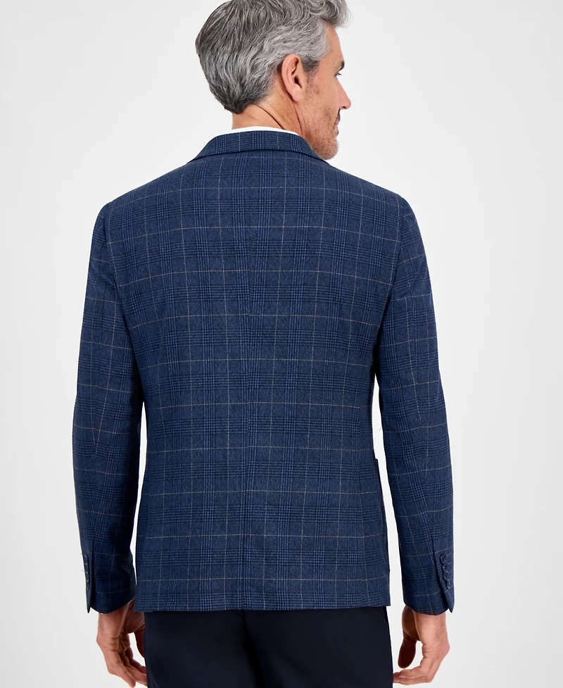 Tom Baine Men's Slim-Fit Plaid Stretch Sport Coat