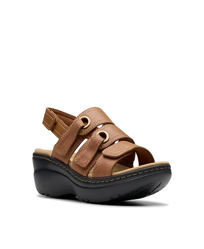Clarks Merliah2 Bali Wedge Leather Casual Sandals
