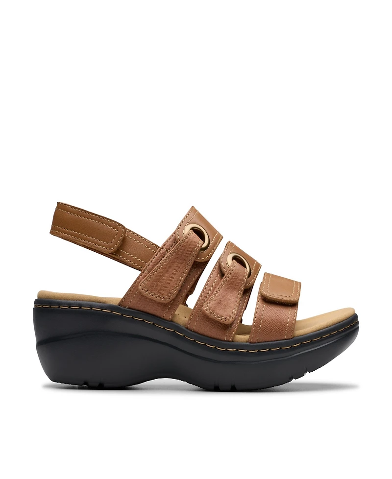 Clarks Merliah2 Bali Wedge Leather Casual Sandals