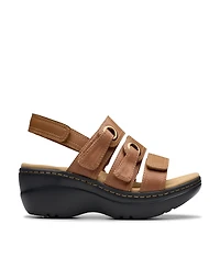 Clarks Merliah2 Bali Wedge Leather Casual Sandals