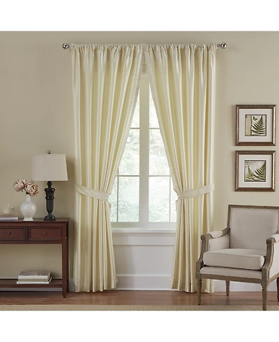 Elrene Home Fashions Versailles Faux Silk Blackout Window Curtain