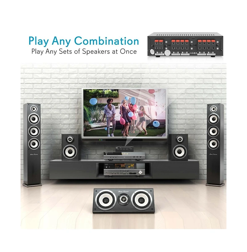 Pyle 4-Channel High Power Stereo Speaker Selector - PSS4