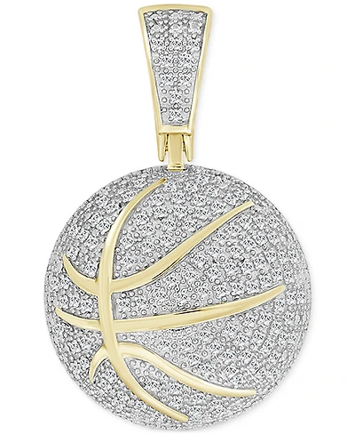 Men's Diamond Pave Basketball Pendant (1/4 ct. t.w.) in 10k Gold