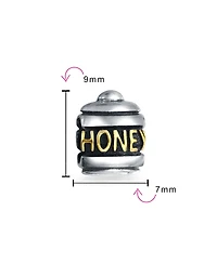 Bling Jewelry Sweet Honey Jar Charm Bead 14K Gold Plated Sterling Silver European Bracelet
