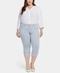 Nydj Plus Marilyn Straight Crop Cuff Jeans