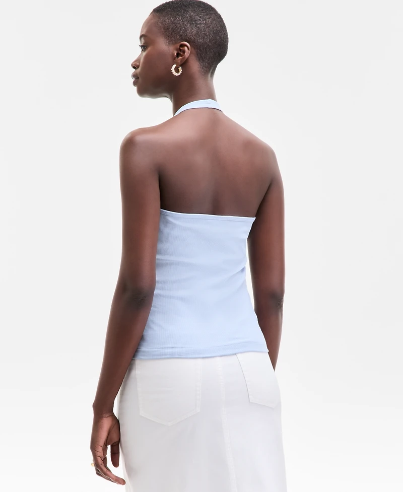 On 34th Women's V-Neck Halter Top