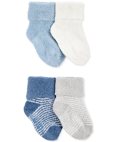 Carter's Baby Boys 4-Pk. Chenille Foldover-Cuff Booties