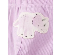 Carter's Baby Girls Dinosaur Little Character Bodysuits & Pants, 3 Piece Set