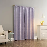 Sylo Generation Contrast Slub Magnetic Closure 100% Blackout Rod Pocket Curtain Panel