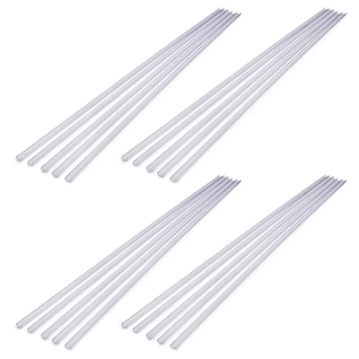 DELight 3.3" Plastic U Channel System 20PCS Del-M011M for 9/16"W Warm White Rope Light Models Del-D50W,Del-D100W,Del-D150W