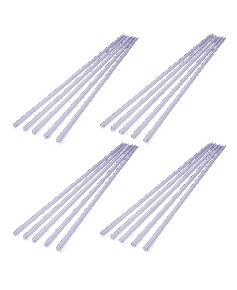 DELight 3.3" Plastic U Channel System 20PCS Del-M031M for 11/16"W Rgb Rope Light Models Del-D50R,Del-D100R,Del-D150R
