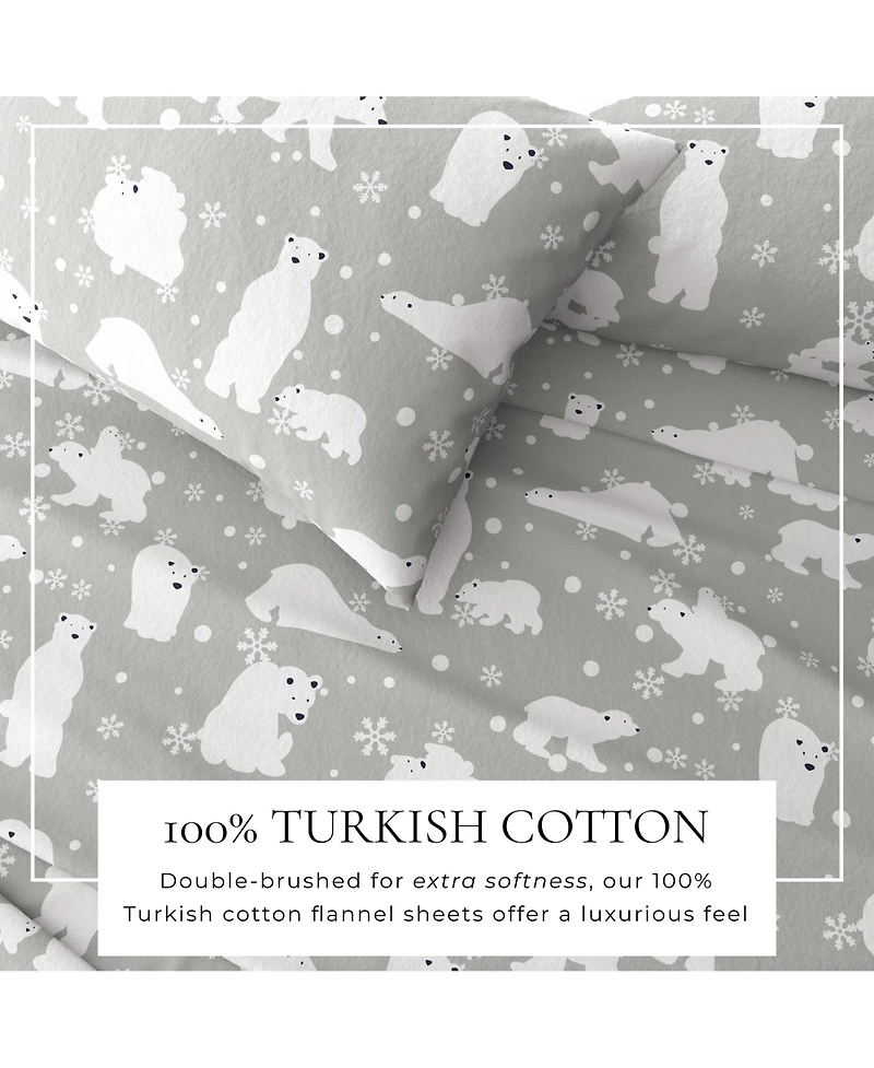 Linery & Co. Ultra-Soft Turkish Cotton Flannel Lodge Print Sheet Set