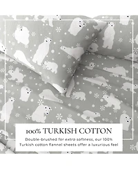 Linery & Co. Ultra-Soft Turkish Cotton Flannel Lodge Print Sheet Set