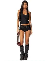 Edikted Women's Kiana Ribbed Halter Top