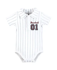 Hudson Baby Boys Cozy Lightweight Cotton Bodysuits 3-Pack