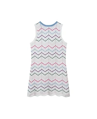 Andy & Evan Big Girls Toddler/Child White Fitted Scallop Dress