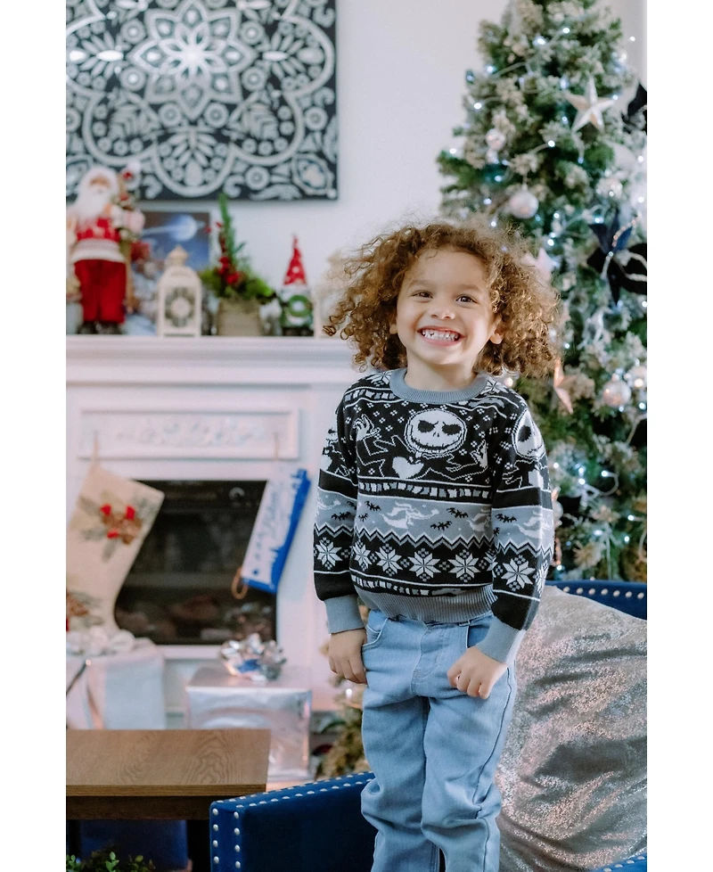 Nightmare Before Christmas Toddler Boys Disney Matching Family Long Sleeve Sweater