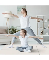 6 x 2 Ft Tri-Fold Gym Mat with Handles and Removable Zippered Cover