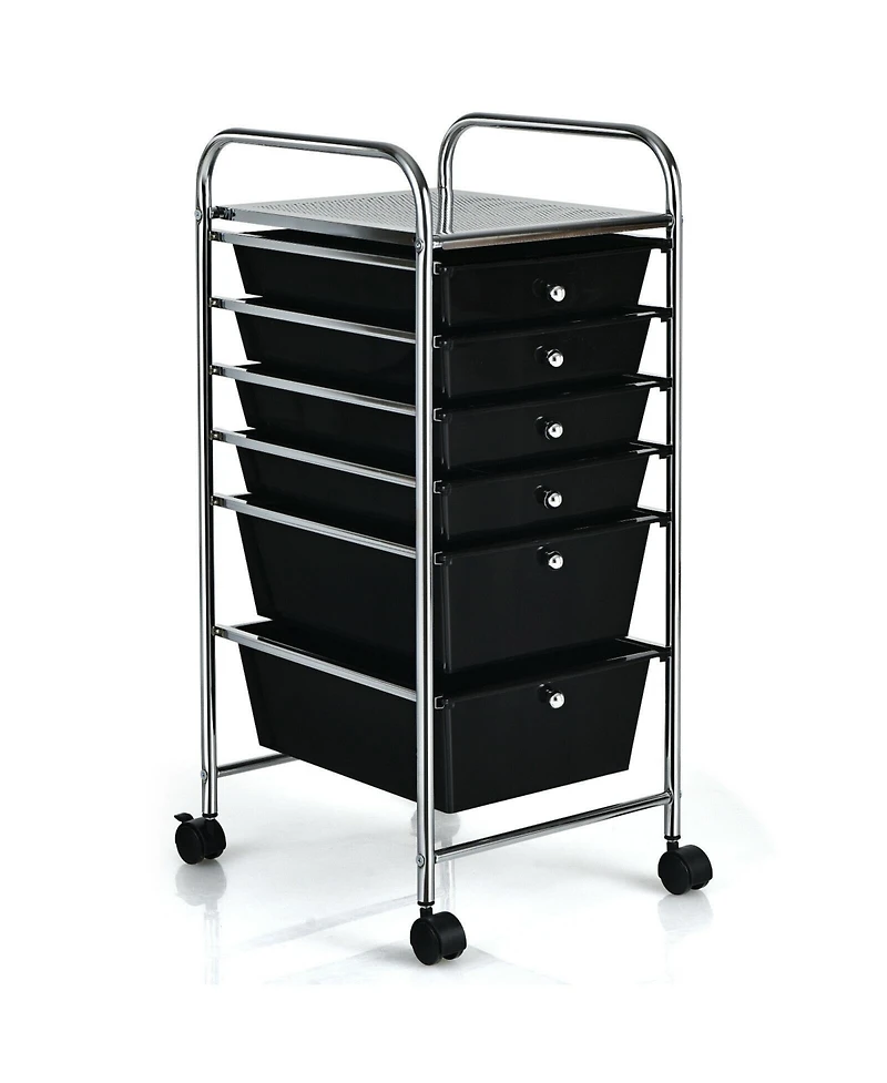 6 Drawers Rolling Storage Cart Organizer
