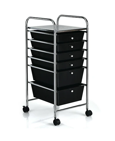 6 Drawers Rolling Storage Cart Organizer