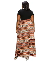L I V D Plus Ari Wrap Maxi Skirt