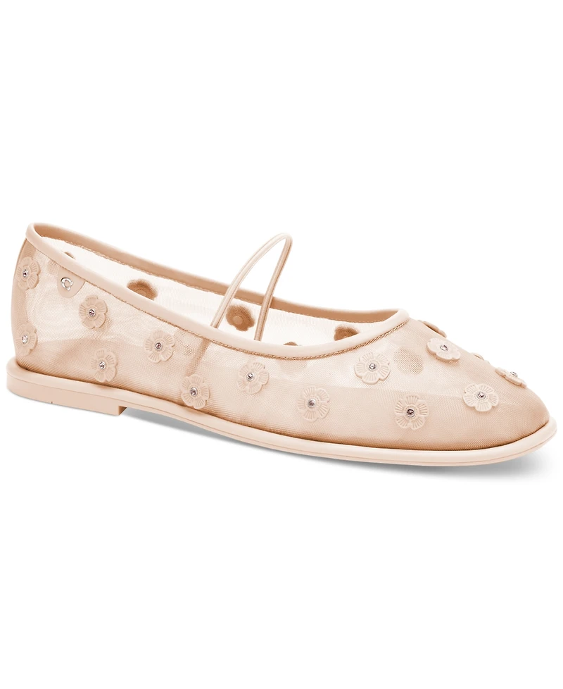 Coach Women's Emilia Tea Rose Mesh Flats