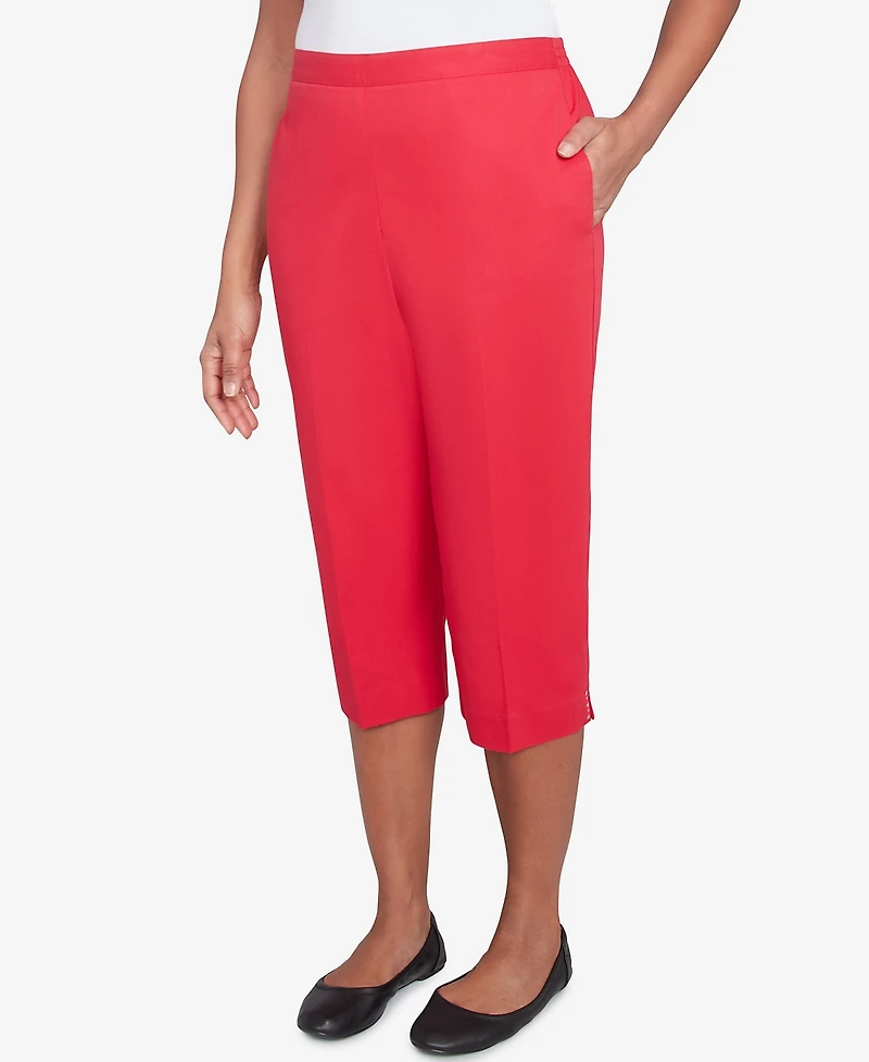 Alfred Dunner Women's Land of The Free Star-Studded Capri Pants