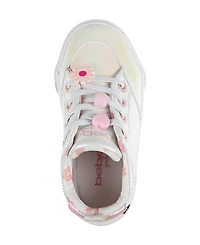 Bebe Toddler Girls Printed Flower Lining with Charms Sneakers
