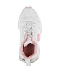 Bebe Toddler Girls Double Layer Bow at Back with Medallion Sneakers