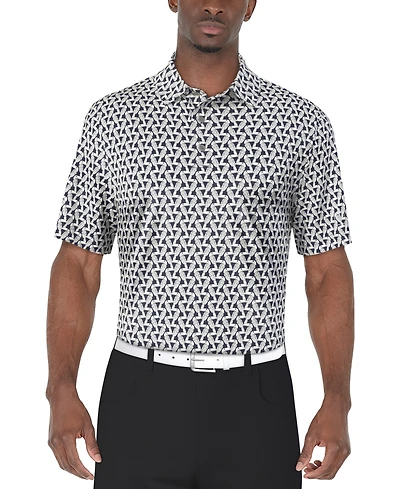 Pga Tour Men's Short Sleeve Toucan Print Golf Polo Shirt