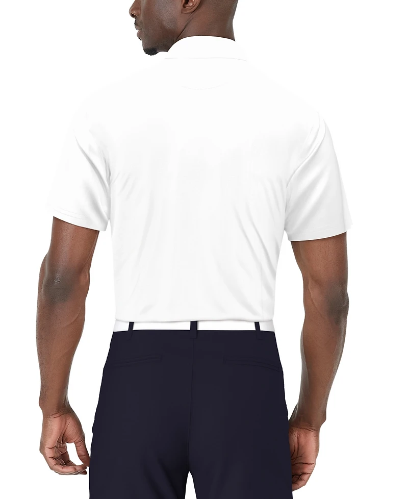 Pga Tour Men's Short Sleeve Ombre Geo Print Golf Polo Shirt