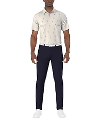 Pga Tour Men's Drink-Print Short-Sleeve Polo Shirt