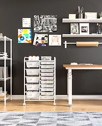Seville Classics 15-Drawer Organizer Cart