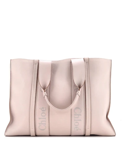 Pre-Owned Chloe Large Woody Tote Leather