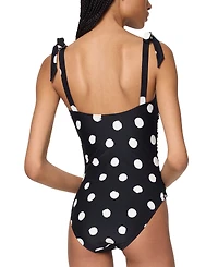 Kate Spade Women's Shirred Tied One-Piece Swimsuit
