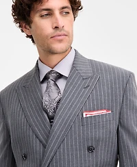 Tayion Collection Men's Classic-Fit Pinstripe Double-Breasted Suit Separate Jacket