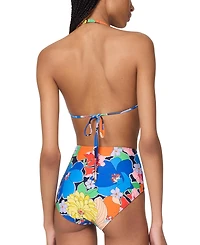 Kate Spade Women's Printed Tie-Front Bikini Top