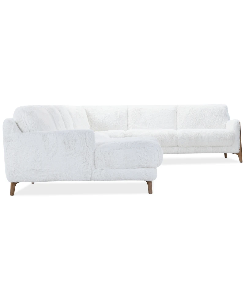 Briannie 4-Pc. Fabric Chaise Sectional, Exclusively at Macy's