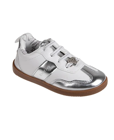 Bebe Toddler Girls Heart Lace Plate and Printed Lining Sneakers