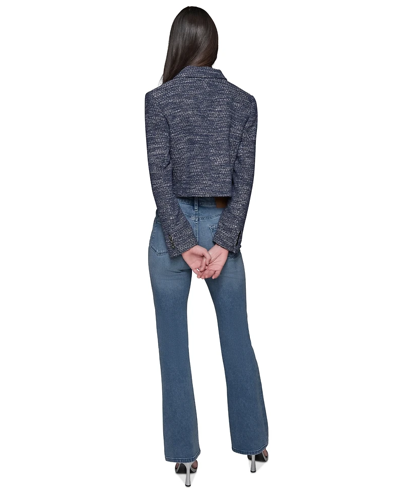 Karl Lagerfeld Paris Women's Tweed Cropped Jacket