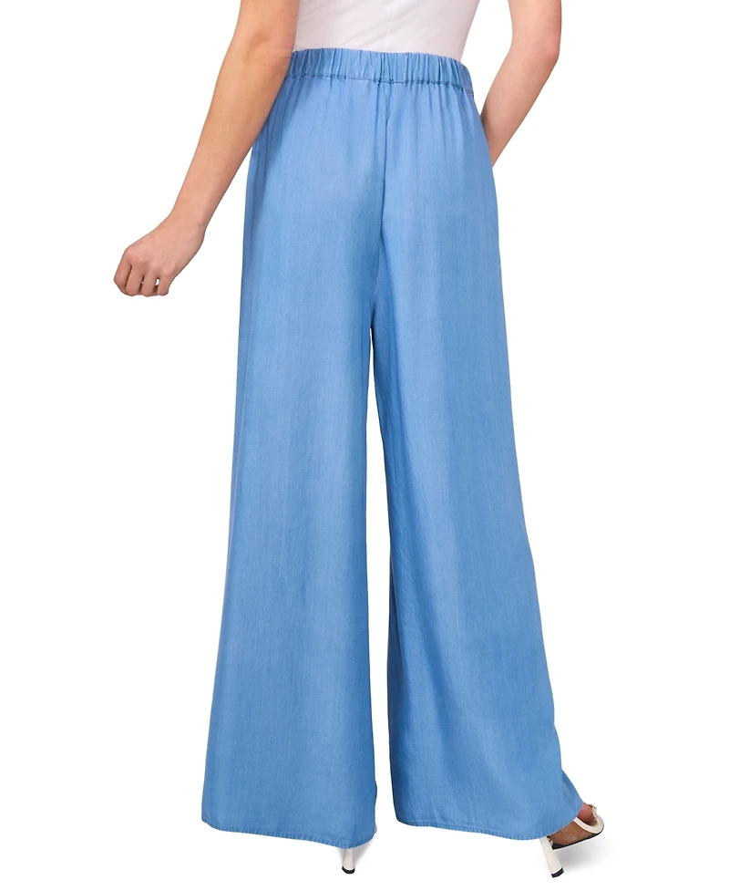 CeCe Women's Side-Overlap Self-Tie Wide-Leg Pants