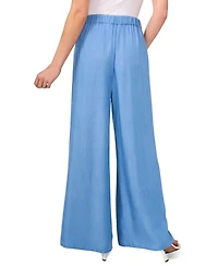 CeCe Women's Side-Overlap Self-Tie Wide-Leg Pants