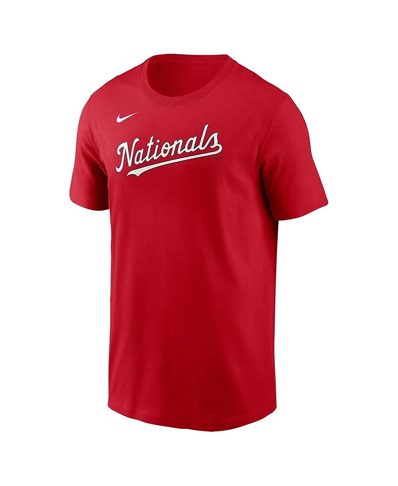 Nike Men's James Wood Red Washington Nationals Fuse Name Number T-Shirt
