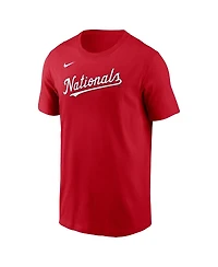 Nike Men's James Wood Red Washington Nationals Fuse Name Number T-Shirt