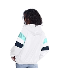 G-iii Sports by Carl Banks Women's White Seattle Kraken Game News Oversized Full-Zip Hoodie Jacket